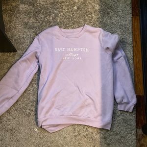 Purple SHEIN graphic crewneck